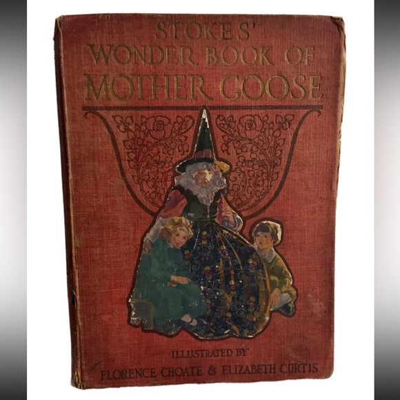 (( RARE )) ANTIQUE Original Stokes Mother Goose Nursery Rhyme Book from 1914